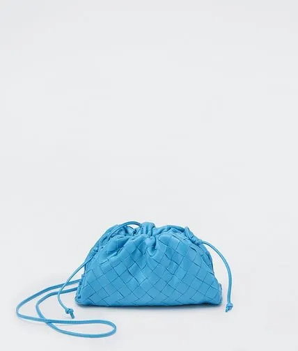 BV The pouch big grid cloud bag# New color: swimming pool blue ready stock!